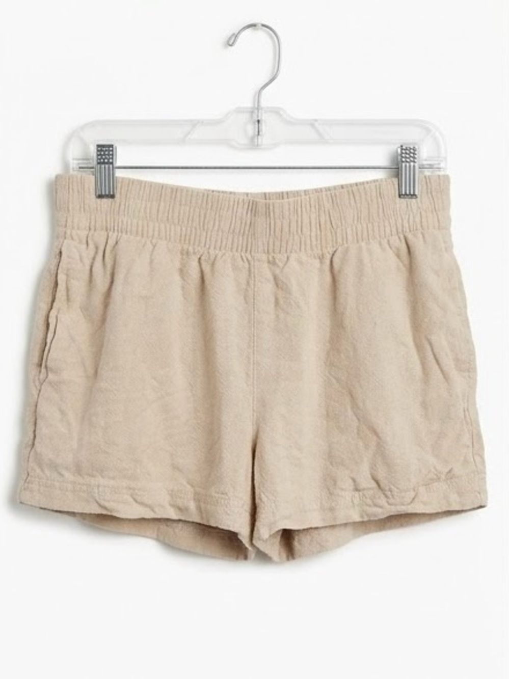 Old Navy Women's Tan Elastic-Waist Athletic Shorts